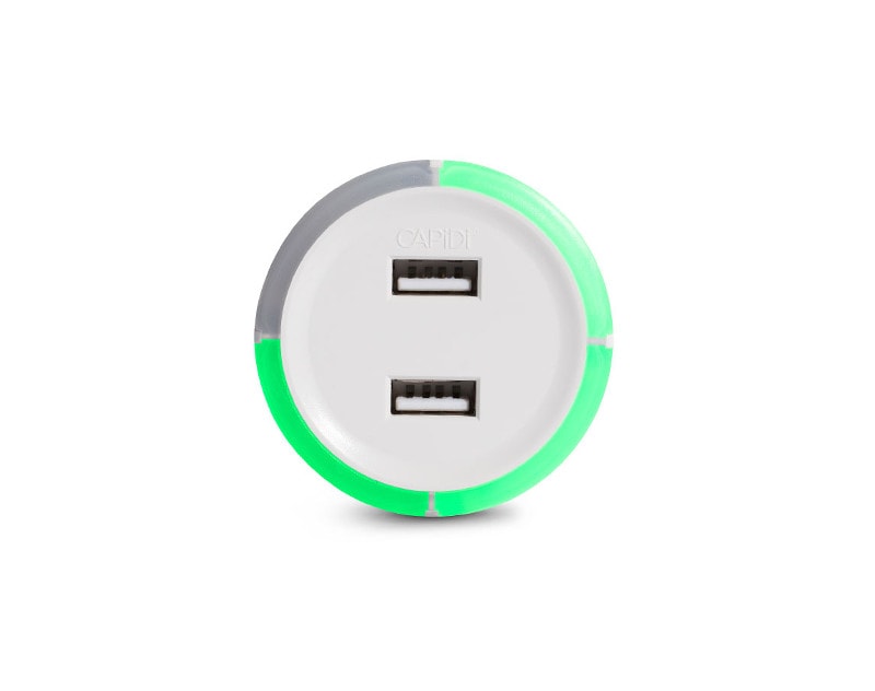 Säkerhetstimer 4x60 min USB inställbar med enkel knapptryckning för automatisk nedräkning för 1, 2, 3 eller 4 timmars-intervaller perfekt för laddning av mobil och platta.