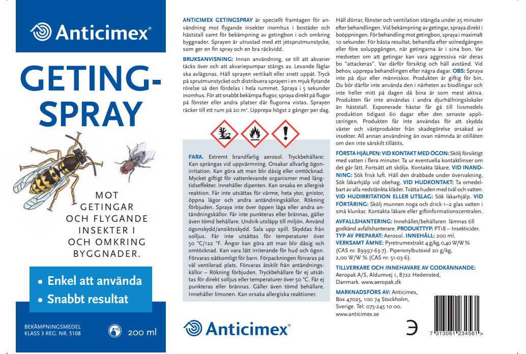 Anticimex Getingspray