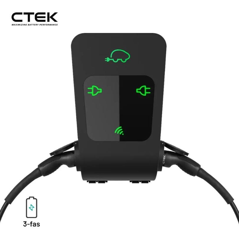 CTEK CHARGESTORM® CONNECTED 2 laddbox, dubbla uttag, 22 kW