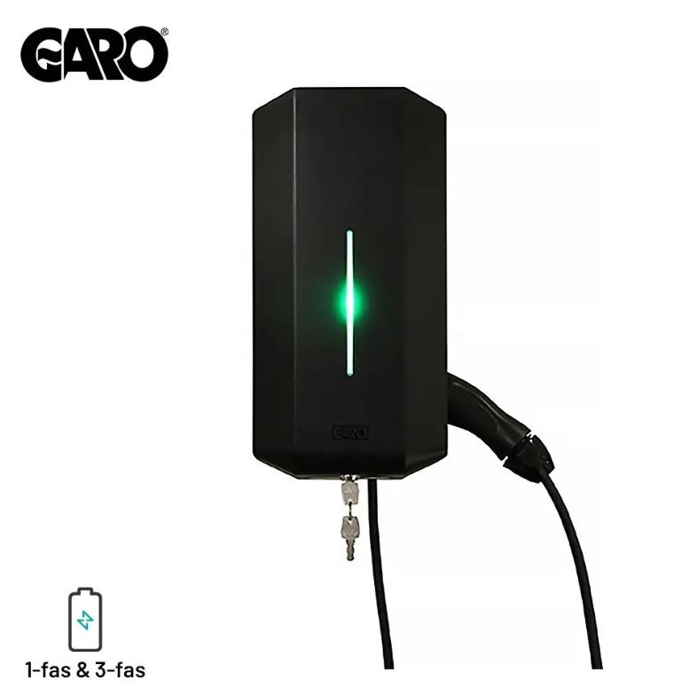 GARO GLB laddbox, enkelt uttag, 7,4 kW eller 22 kW
