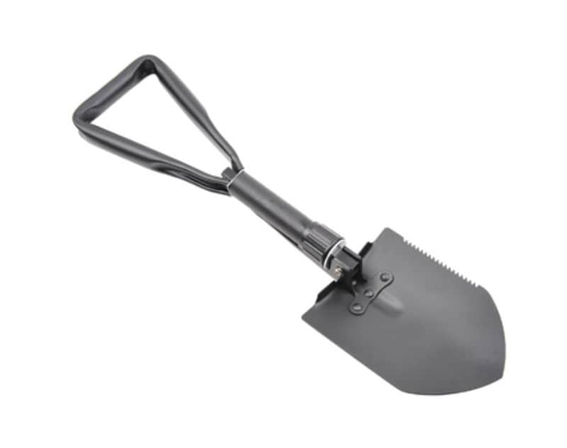 Snöskyffel i kraftigt material med tandad spade. Liten och smidig tack vare den smarta hopfällbara designen. Spaden fälls ihop helt utan verktyg och får då måtten Längd:19cm x Bredd 12cm. Utfälld mäter spaden Längd:46cm x Bredd 12cm