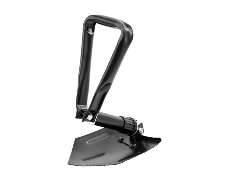 Snöskyffel i kraftigt material med tandad spade. Liten och smidig tack vare den smarta hopfällbara designen. Spaden fälls ihop helt utan verktyg och får då måtten Längd:19cm x Bredd 12cm. Utfälld mäter spaden Längd:46cm x Bredd 12cm - 2