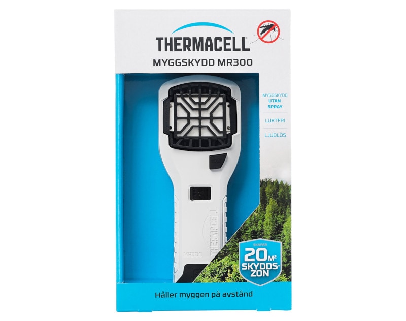 Thermacell MR300 är ett extremt effektivt och lättanvänt myggskydd för utomhusbruk. Du håller den enkelt i handen vilket gör den smidig att använda när du rör dig i skog och natur men även när du slagit läger för natten. Myggskyddet skapar en skyddszon mo - 2